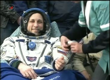 Anton Shkaplerov is home He's home!