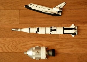 Shuttle, Saturn V and Apollo Command Module
