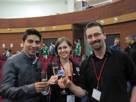 Diego Urbina, Kate Arkless Gray and Romain Charles at CNES Diego Urbina, Kate Arkless Gray and Romain Charles at CNES