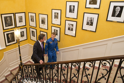 David Cameron and Maj Tim Peake Photo Credit: The Prime Minister's Office