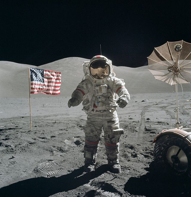 Gene Cernan on the Moon - Apollo 17
